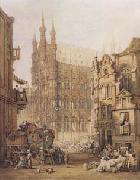 Samuel Prout Hotel de Ville,Louvain (mk470 china oil painting reproduction